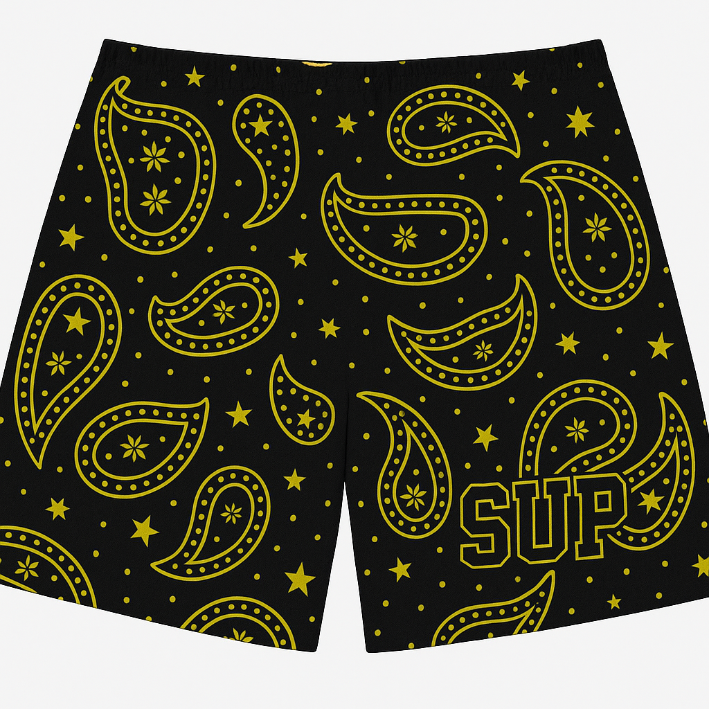 Black Yellow Paisley