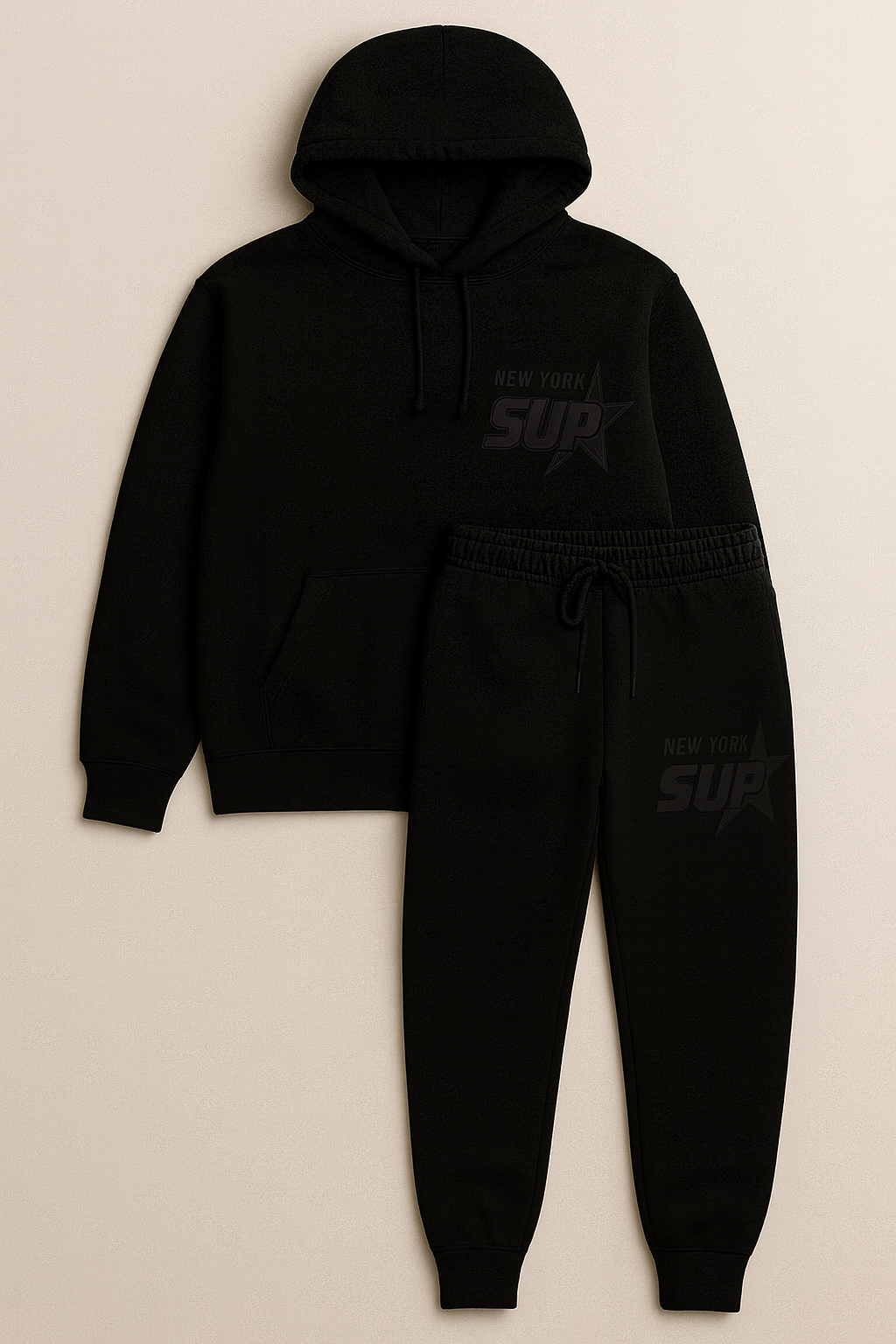 SUP SWEAT SUIT BLACK ON BLACK