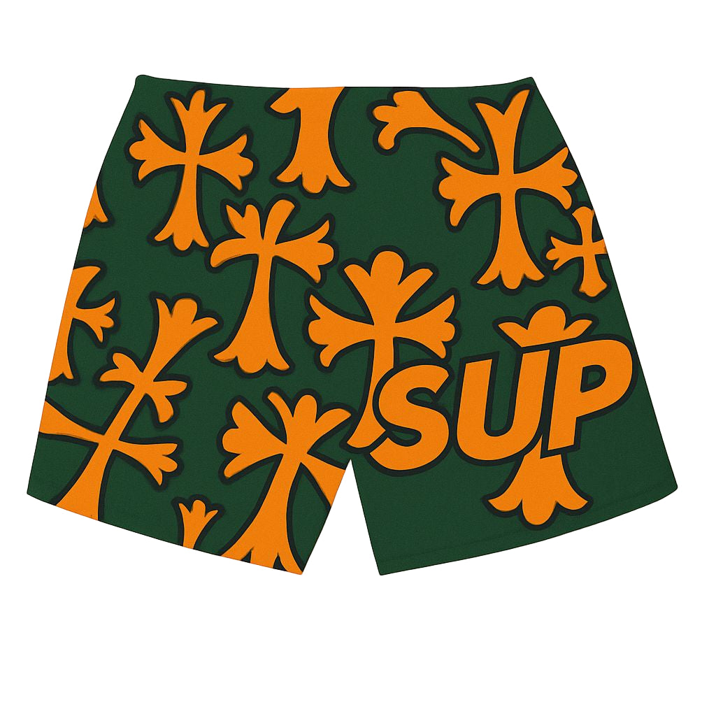 Orange Green Crosses