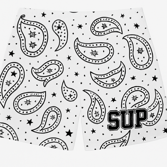 White Black Paisley