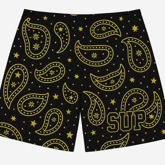 Black Yellow Paisley