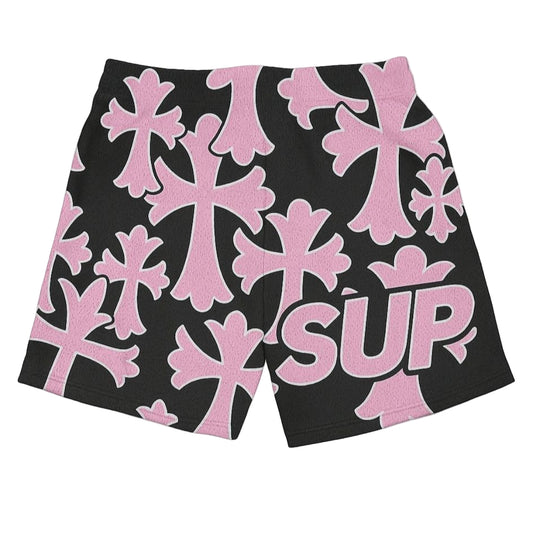 Light Pink Black Crosses